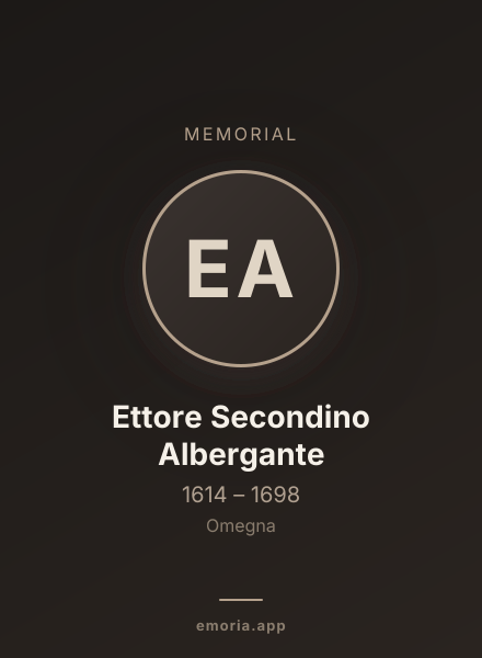 Memorial portrait of Ettore Secondino Albergante