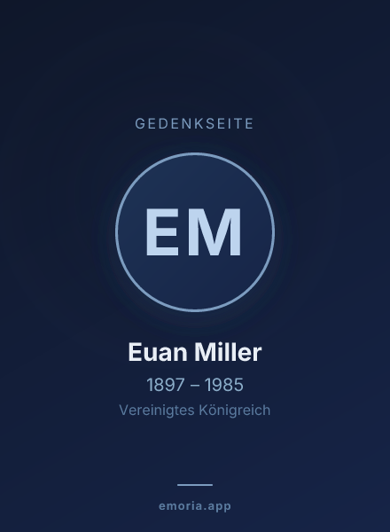Gedenkportrait von Euan Miller