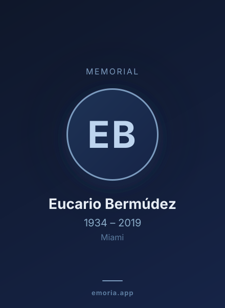 Memorial portrait of Eucario Bermúdez