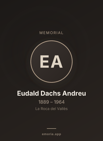 Memorial portrait of Eudald Dachs Andreu