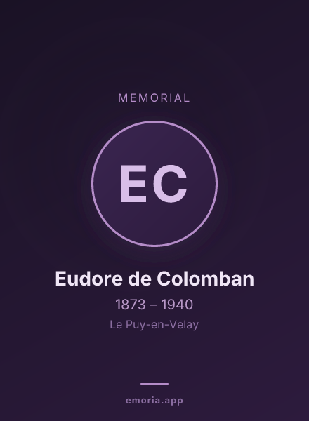 Memorial portrait of Eudore de Colomban