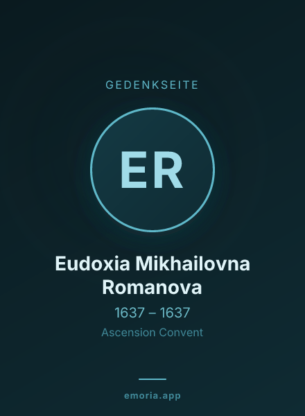 Gedenkportrait von Eudoxia Mikhailovna Romanova