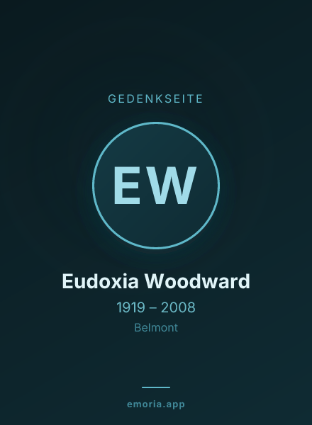 Gedenkportrait von Eudoxia Woodward