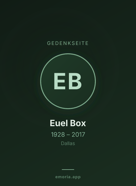 Gedenkportrait von Euel Box