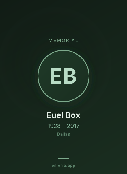Memorial portrait of Euel Box
