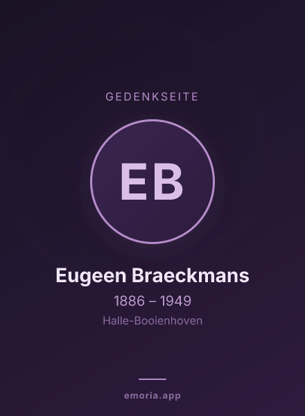 Gedenkportrait von Eugeen Braeckmans