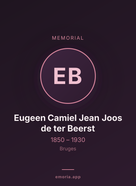 Memorial portrait of Eugeen Camiel Jean Joos de ter Beerst