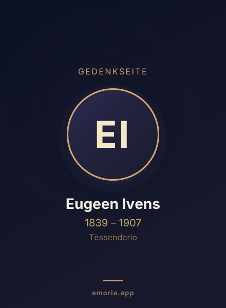 Gedenkportrait von Eugeen Ivens