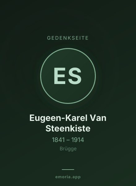 Gedenkportrait von Eugeen-Karel Van Steenkiste