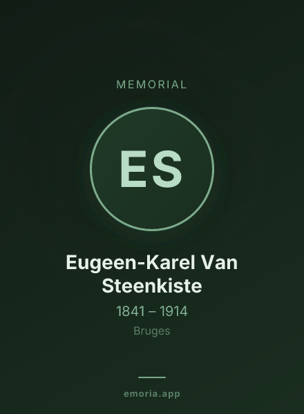 Memorial portrait of Eugeen-Karel Van Steenkiste