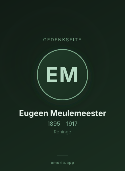 Gedenkportrait von Eugeen Meulemeester
