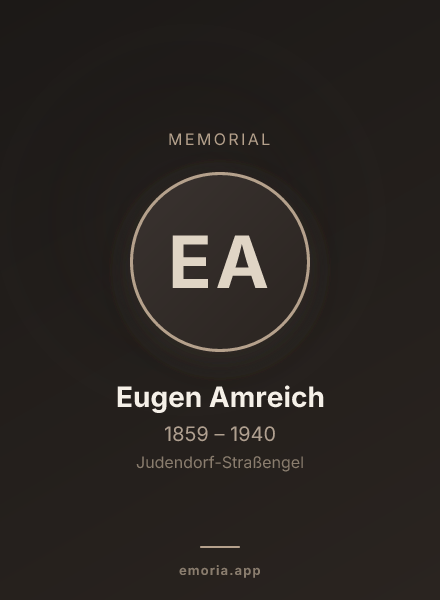 Memorial portrait of Eugen Amreich