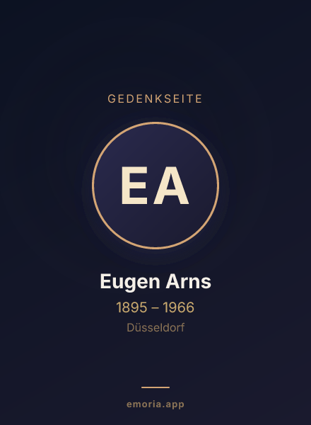 Gedenkportrait von Eugen Arns