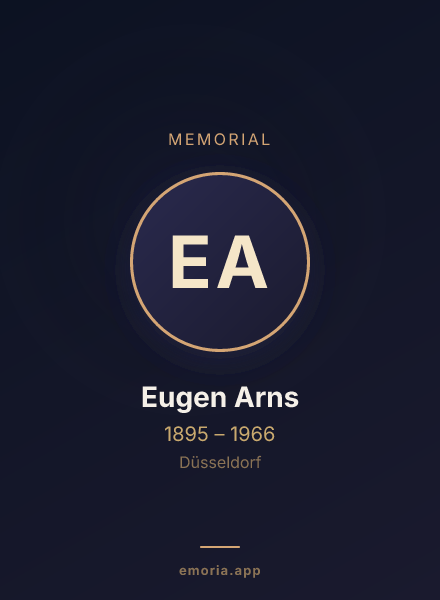 Memorial portrait of Eugen Arns