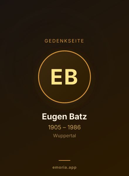 Gedenkportrait von Eugen Batz
