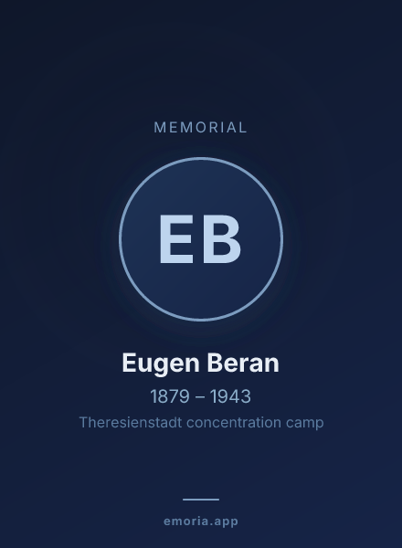 Memorial portrait of Eugen Beran