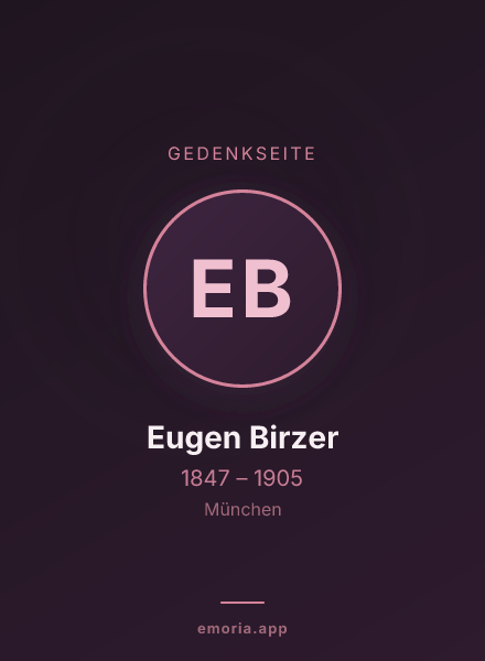 Gedenkportrait von Eugen Birzer