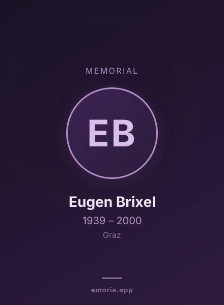 Memorial portrait of Eugen Brixel