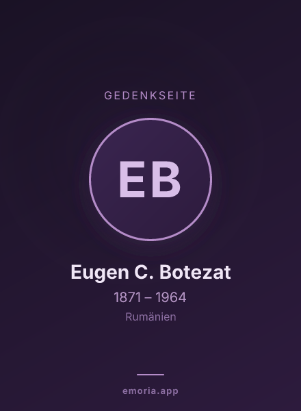 Gedenkportrait von Eugen C. Botezat