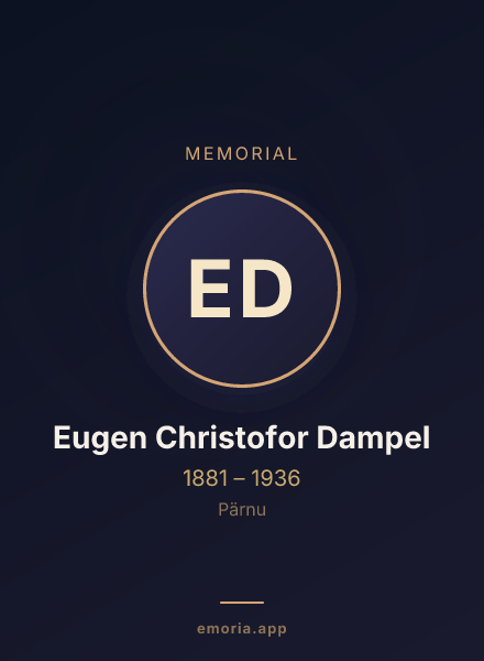 Memorial portrait of Eugen Christofor Dampel