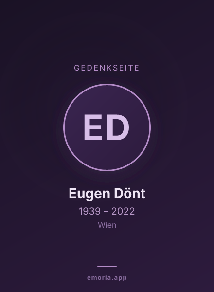 Gedenkportrait von Eugen Dönt