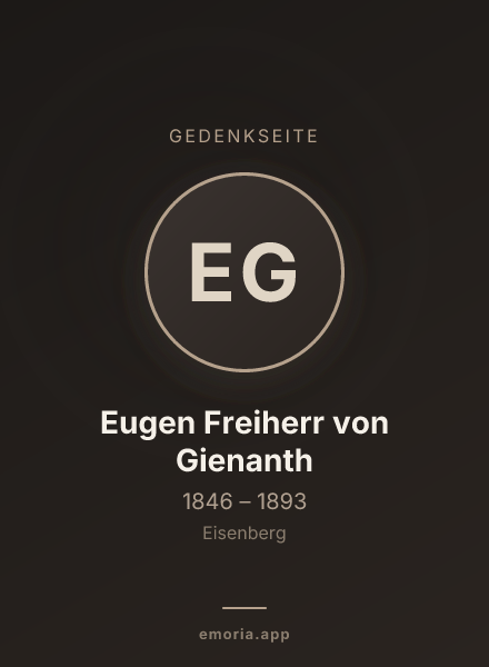 Gedenkportrait von Eugen Freiherr von Gienanth