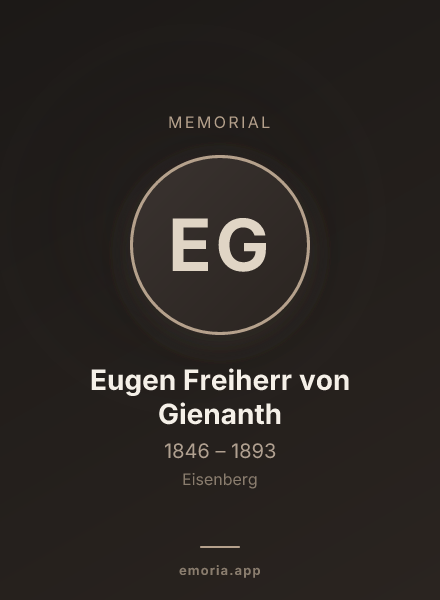 Memorial portrait of Eugen Freiherr von Gienanth