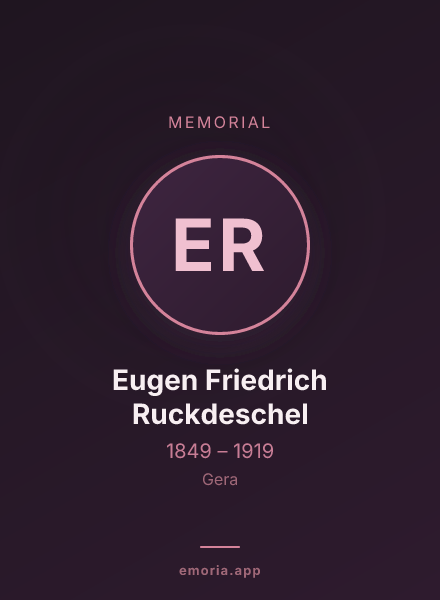 Memorial portrait of Eugen Friedrich Ruckdeschel