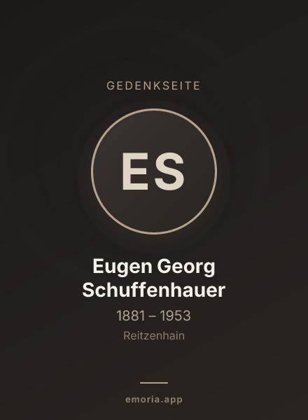 Gedenkportrait von Eugen Georg Schuffenhauer
