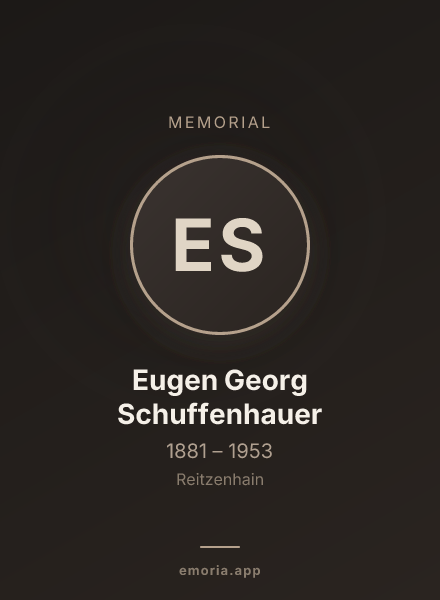 Memorial portrait of Eugen Georg Schuffenhauer