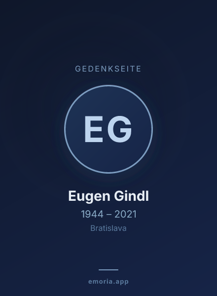 Gedenkportrait von Eugen Gindl