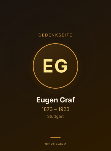 Gedenkportrait von Eugen Graf