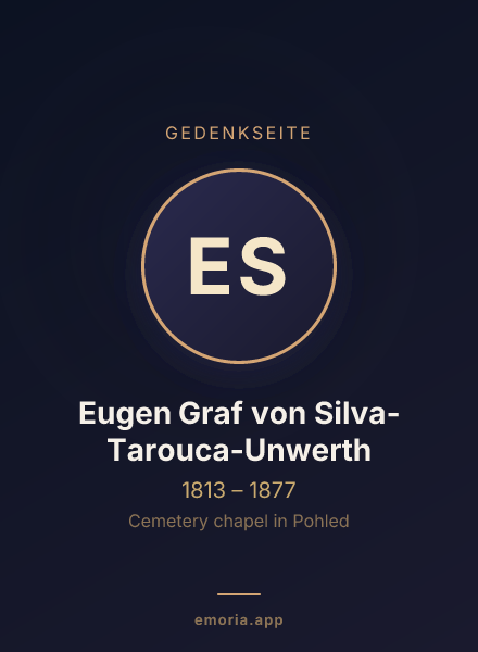 Gedenkportrait von Eugen Graf von Silva-Tarouca-Unwerth