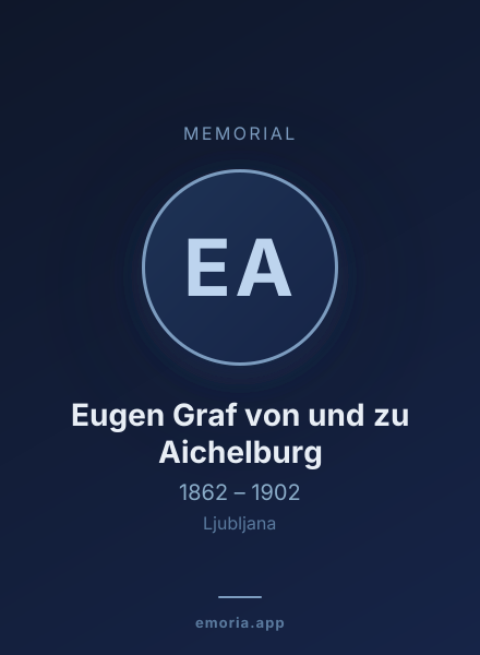 Memorial portrait of Eugen Graf von und zu Aichelburg