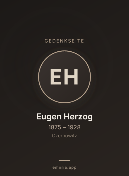 Gedenkportrait von Eugen Herzog