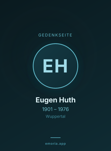 Gedenkportrait von Eugen Huth