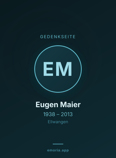 Gedenkportrait von Eugen Maier