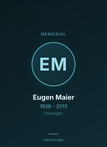 Memorial portrait of Eugen Maier