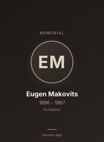 Memorial portrait of Eugen Makovits