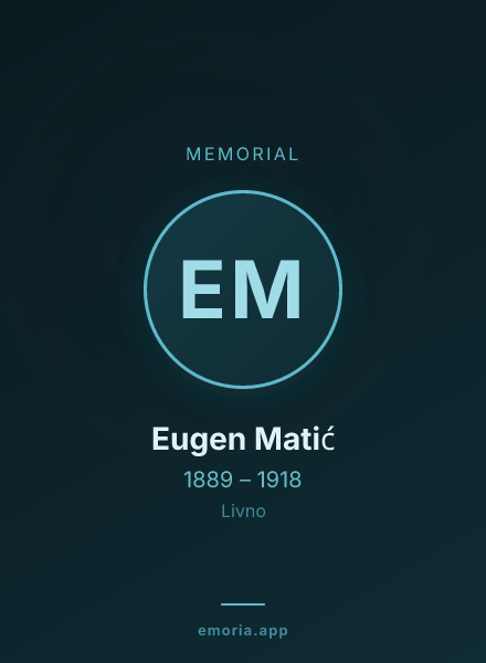 Memorial portrait of Eugen Matić