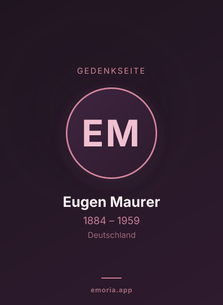 Gedenkportrait von Eugen Maurer