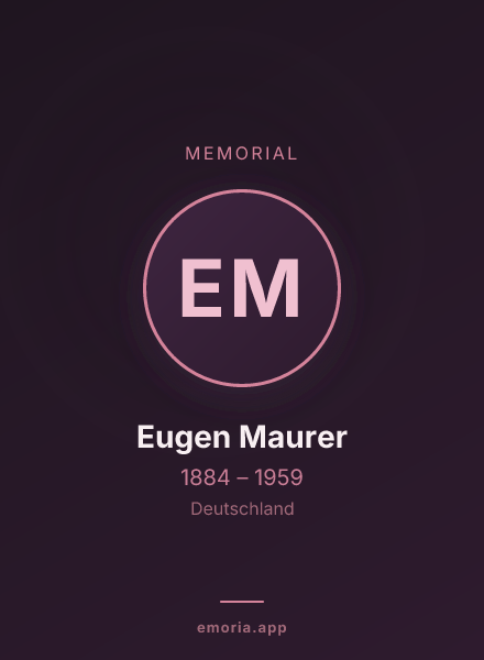 Memorial portrait of Eugen Maurer