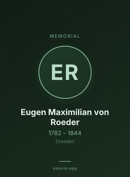 Memorial portrait of Eugen Maximilian von Roeder