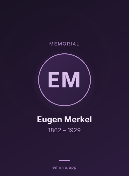 Memorial portrait of Eugen Merkel