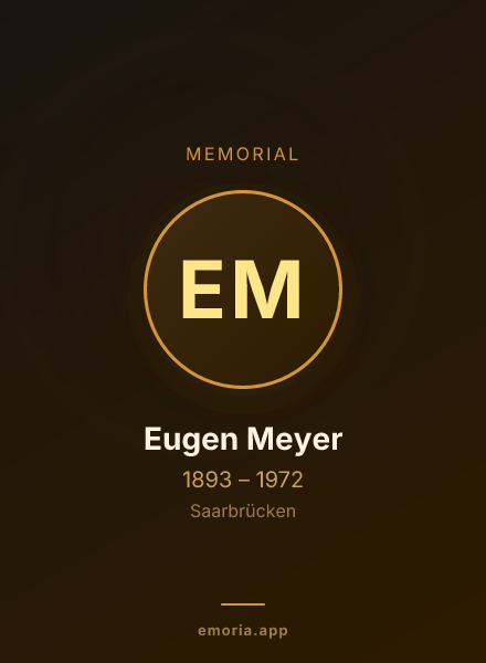 Memorial portrait of Eugen Meyer