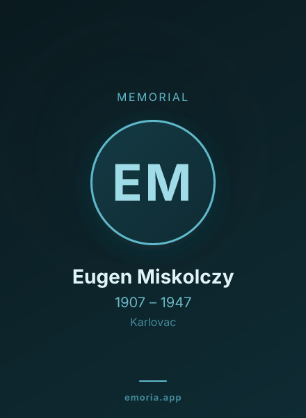Memorial portrait of Eugen Miskolczy