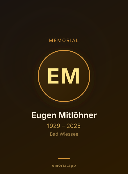 Memorial portrait of Eugen Mitlöhner