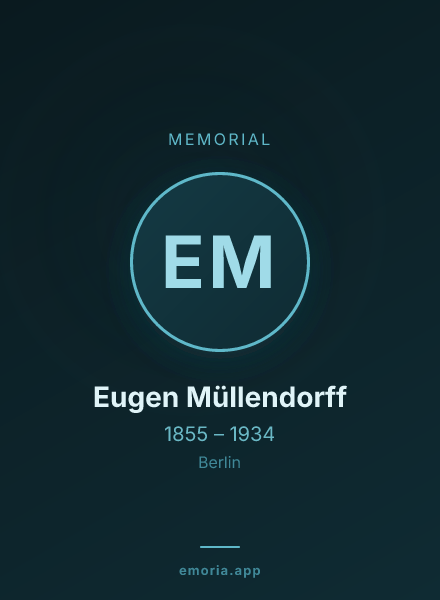 Memorial portrait of Eugen Müllendorff