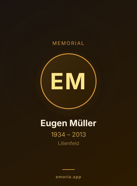 Memorial portrait of Eugen Müller