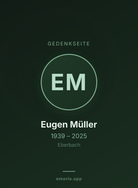 Gedenkportrait von Eugen Müller